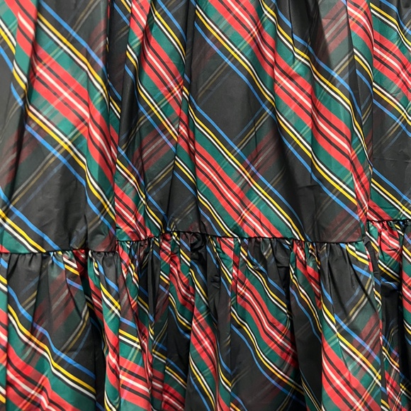 RARE NWT J. Crew Tiered Maxi Skirt in Black Stewart Tartan Taffeta - Size XS - Picture 7 of 15